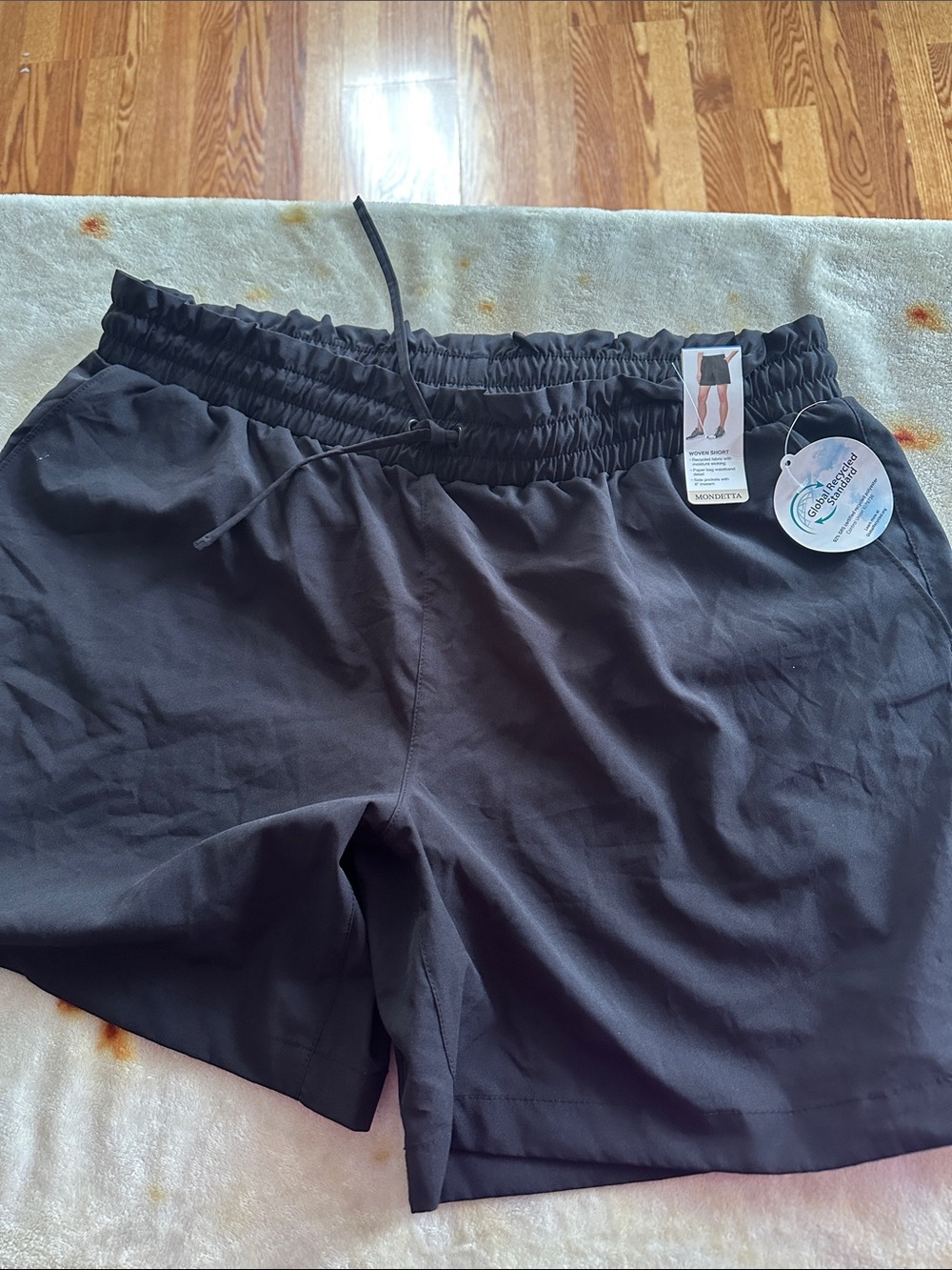 Mondetta Black Drawstring Performance Shorts